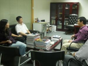 创盟执理刘玉璋、总干事张琳走访盟友吉威数源董事长张扬