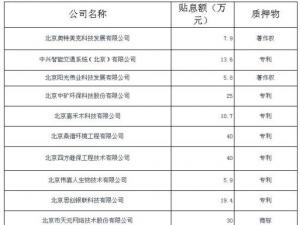 关于2010年第二批海淀区知识产权质押贷款拟贴息项目公示